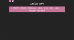 Desktop Screenshot of nailprostore.se